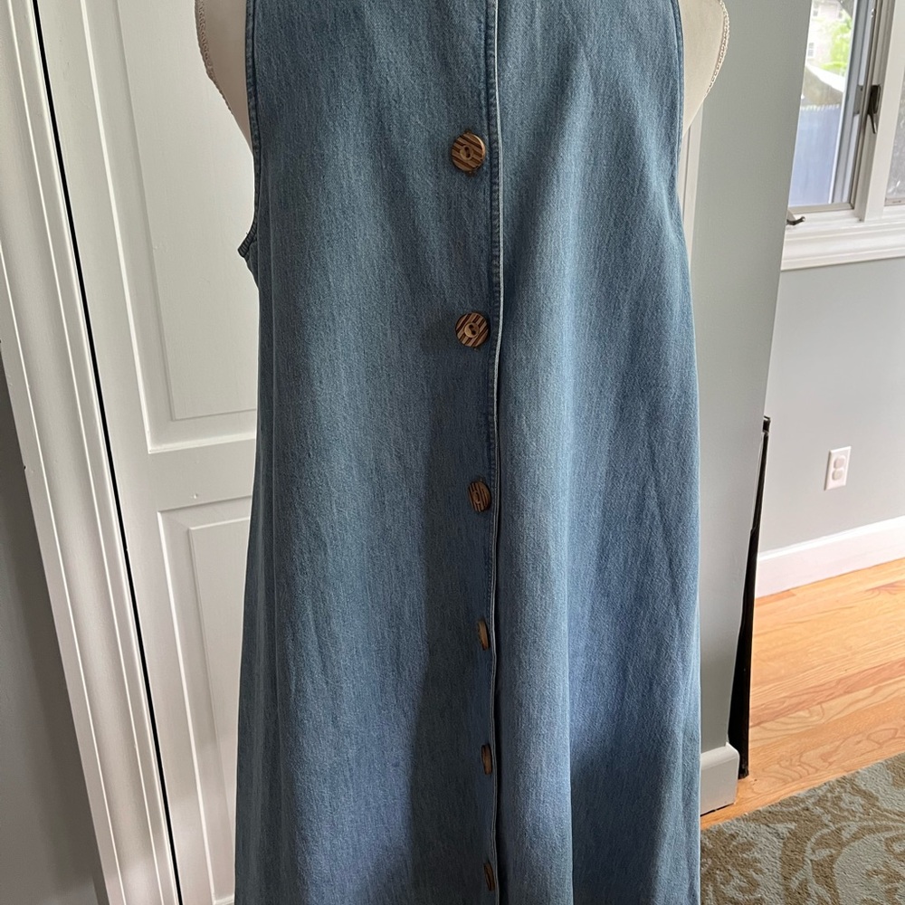 Womens Flared Denim Dress  Size S - Picture 5 of 5